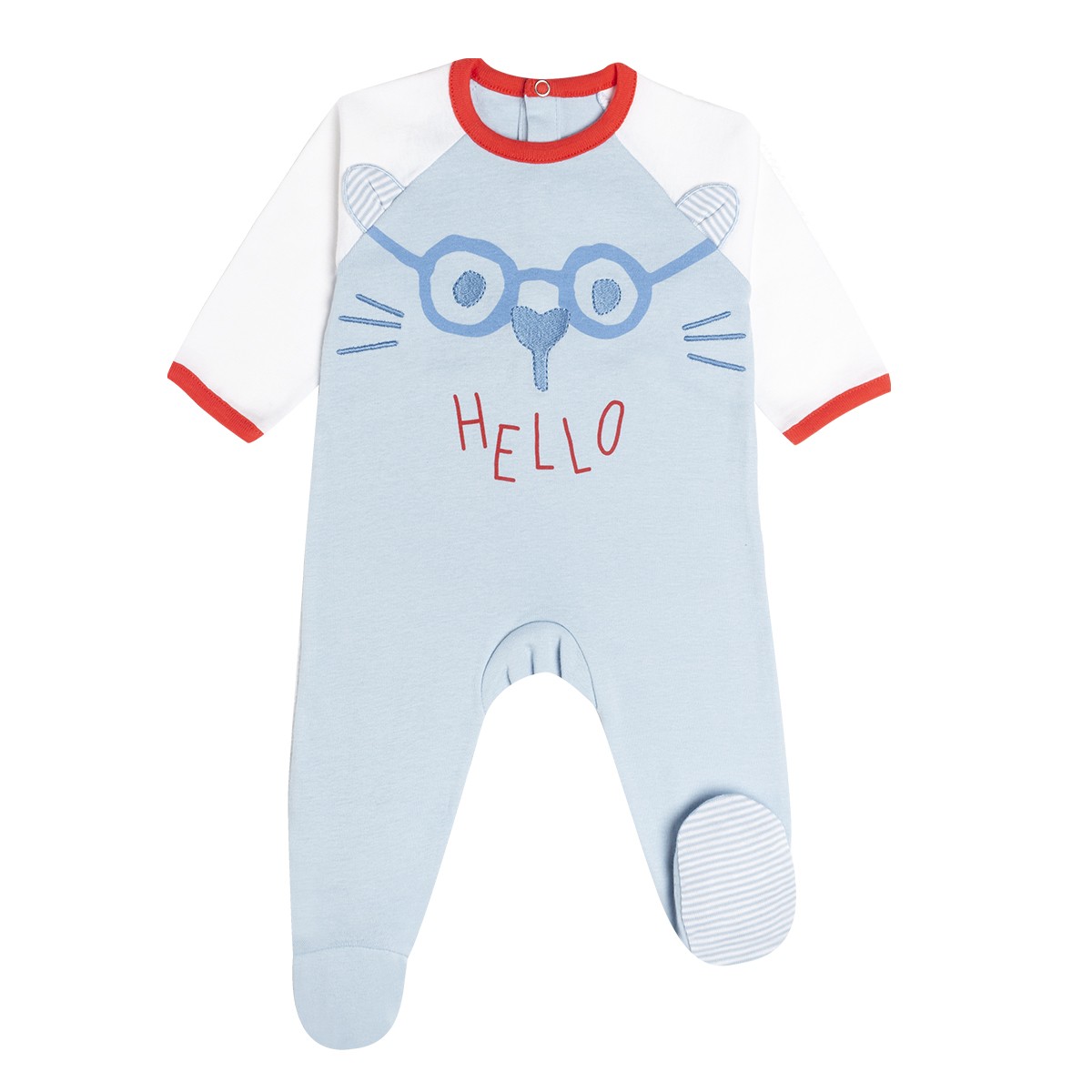 Dors bien, pyjama, grenouillère en 100% coton pour bébé garçon.